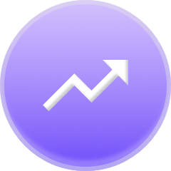 Icon of line chart going up