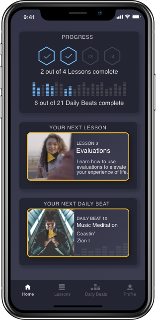 iPhone app used to navigate the course